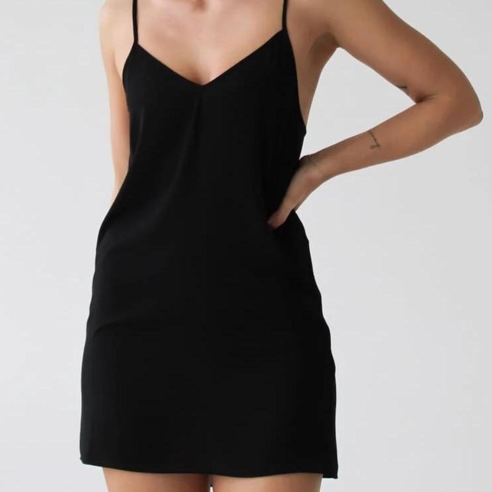 Rumored Black Under Slip Mini Dress